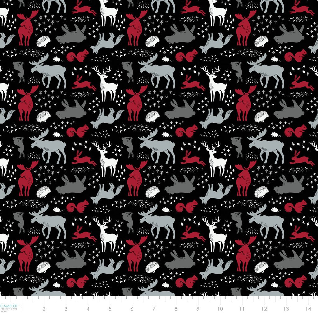 Black - 🇨🇦 North of Ordinary 44" Wide Cotton (21172101-01) - Maple Leaf Quilting Company Ltd.