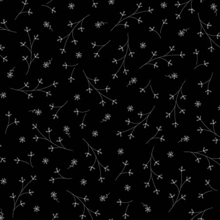 Black Pretty Petals 108" Cotton (QBD210M - J) – Sold in UNITS of ¼ metre - Maple Leaf Quilting Company Ltd.