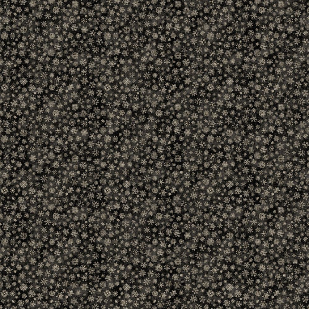 Black Snowflakes - Winter Woodland | 43/44" Cotton (28873 - 99) - Sold in UNITS of ¼ metre - Maple Leaf Quilting Company Ltd.