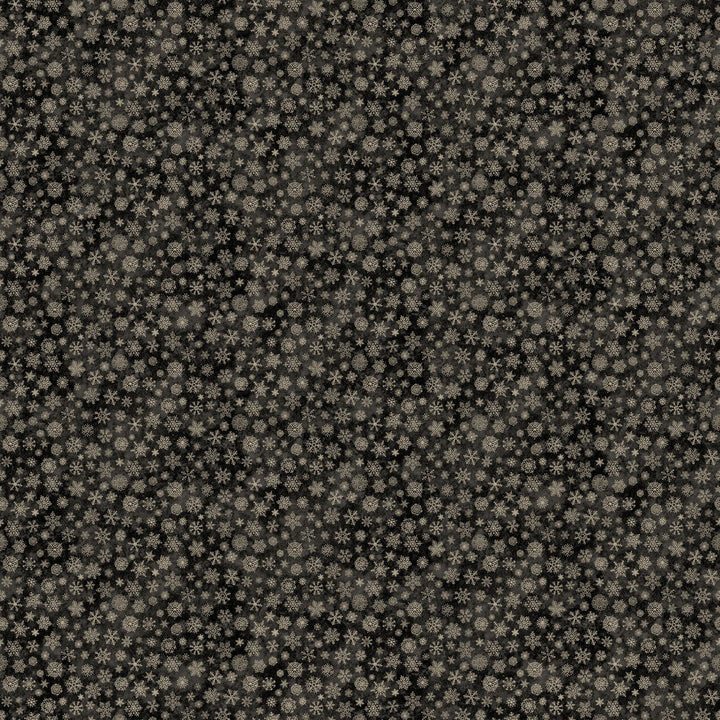 Black Snowflakes - Winter Woodland | 43/44" Cotton (28873 - 99) - Sold in UNITS of ¼ metre - Maple Leaf Quilting Company Ltd.