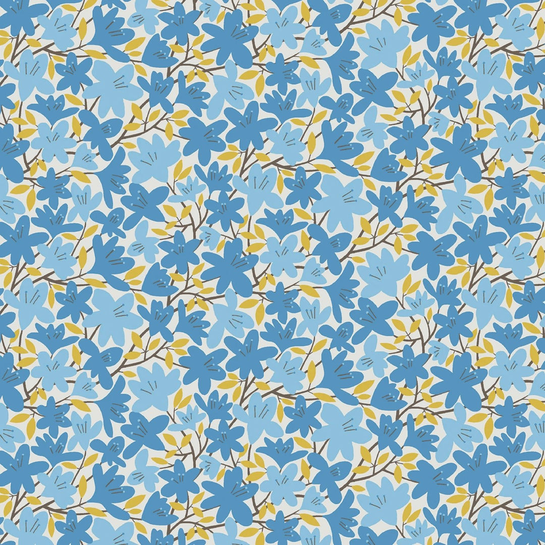 Blooming Color 2 Blue Fat Quarter Bundle | Fat Quarter Package 5pcs (FQBC2BX - BLU) - Maple Leaf Quilting Company Ltd.