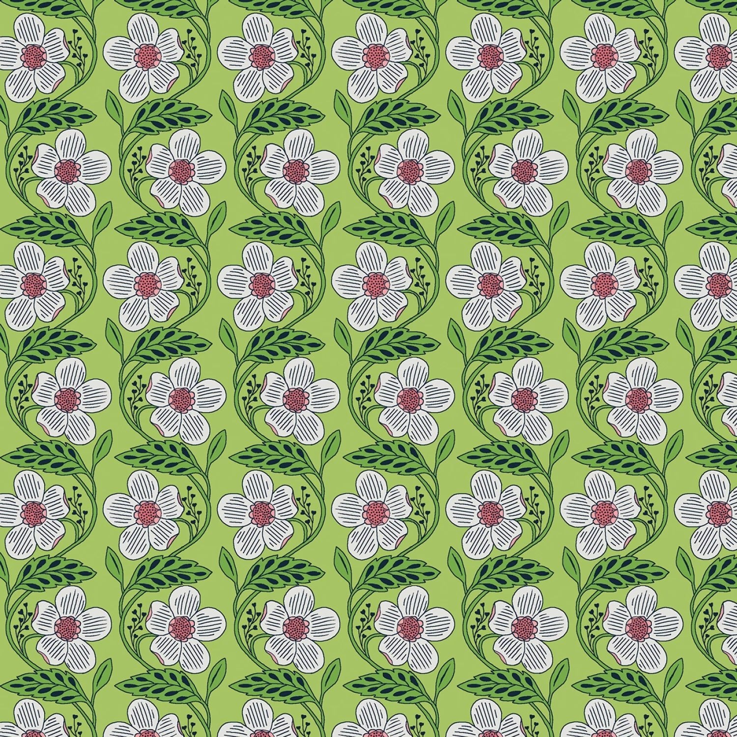 Blooming Color 2 Green Fat Quarter Bundle | Fat Quarter Package 6pcs (FQBC2BX - GRE) - Maple Leaf Quilting Company Ltd.