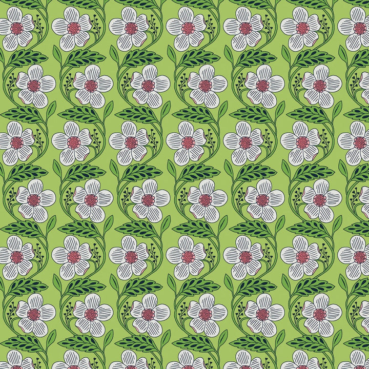 Blooming Color 2 Green Fat Quarter Bundle | Fat Quarter Package 6pcs (FQBC2BX - GRE) - Maple Leaf Quilting Company Ltd.