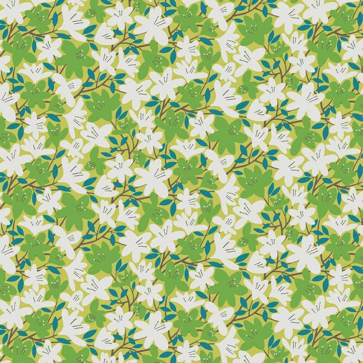 Blooming Color 2 Green Fat Quarter Bundle | Fat Quarter Package 6pcs (FQBC2BX - GRE) - Maple Leaf Quilting Company Ltd.