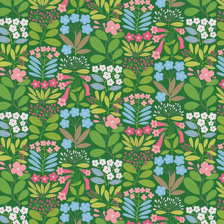 Blooming Color 2 Green Fat Quarter Bundle | Fat Quarter Package 6pcs (FQBC2BX - GRE) - Maple Leaf Quilting Company Ltd.