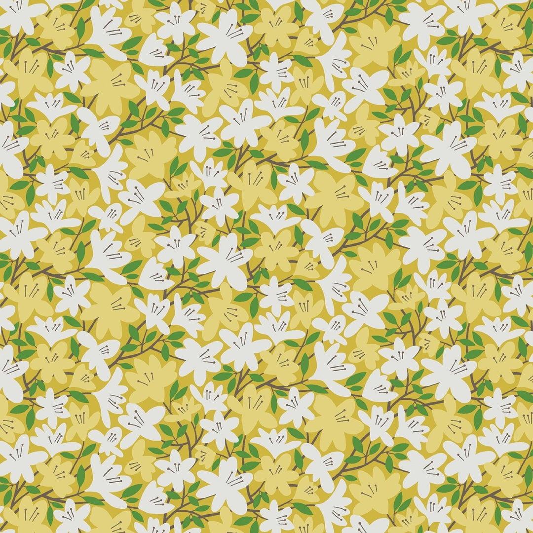 Blooming Color 2 Yellow Fat Quarter Bundle | Fat Quarter Package 5pcs (FQBC2BX - Yel) - Maple Leaf Quilting Company Ltd.