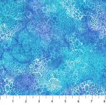 Blue Bubbles - Coral Reef | 43/44" Cotton (DP28880 - 44) - Sold in UNITS of ¼ metre - Maple Leaf Quilting Company Ltd.