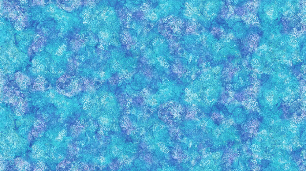 Blue Bubbles - Coral Reef | 43/44" Cotton (DP28880 - 44) - Sold in UNITS of ¼ metre - Maple Leaf Quilting Company Ltd.
