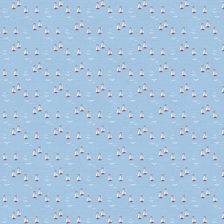 Blue Sailboats 118" Cotton (183 - 25287) – Sold in UNITS of ¼ metre - Maple Leaf Quilting Company Ltd.