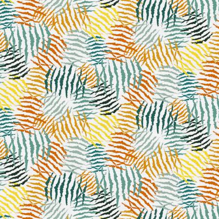 Blue/Orange Dinosaur Stripes 118" Cotton (183 - 25415) – Sold in UNITS of ¼ metre - Maple Leaf Quilting Company Ltd.