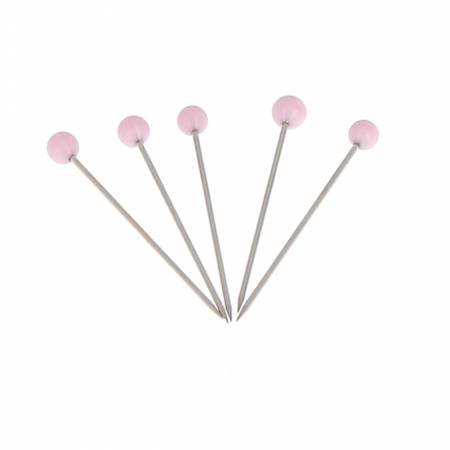 Bohin Glass Head Pins 1 - 3/16in Baby Pink (98858) - Maple Leaf Quilting Company Ltd.