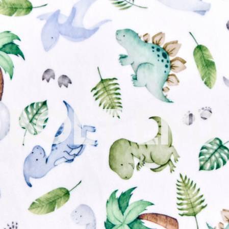 BOLT END Minky Ivy Lil Dinos 31" x 60" - Maple Leaf Quilting Company Ltd.