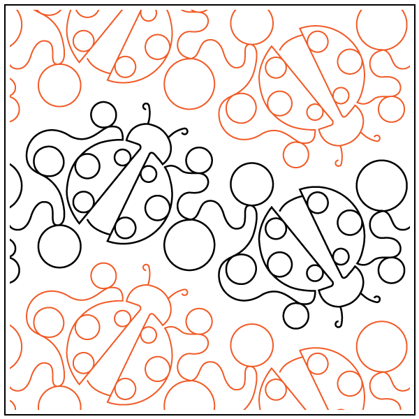 Bugs and Bubbles – 9” Paper Pantograph - Maple Leaf Quilting Company Ltd.