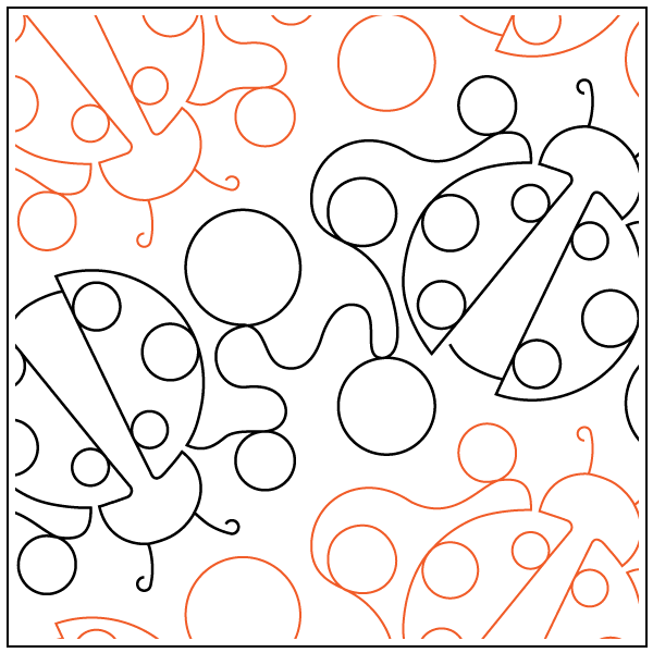 Bugs and Bubbles – 9” Paper Pantograph - Maple Leaf Quilting Company Ltd.