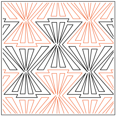 Bursting Diamonds – 12” Paper Pantograph - Maple Leaf Quilting Company Ltd.