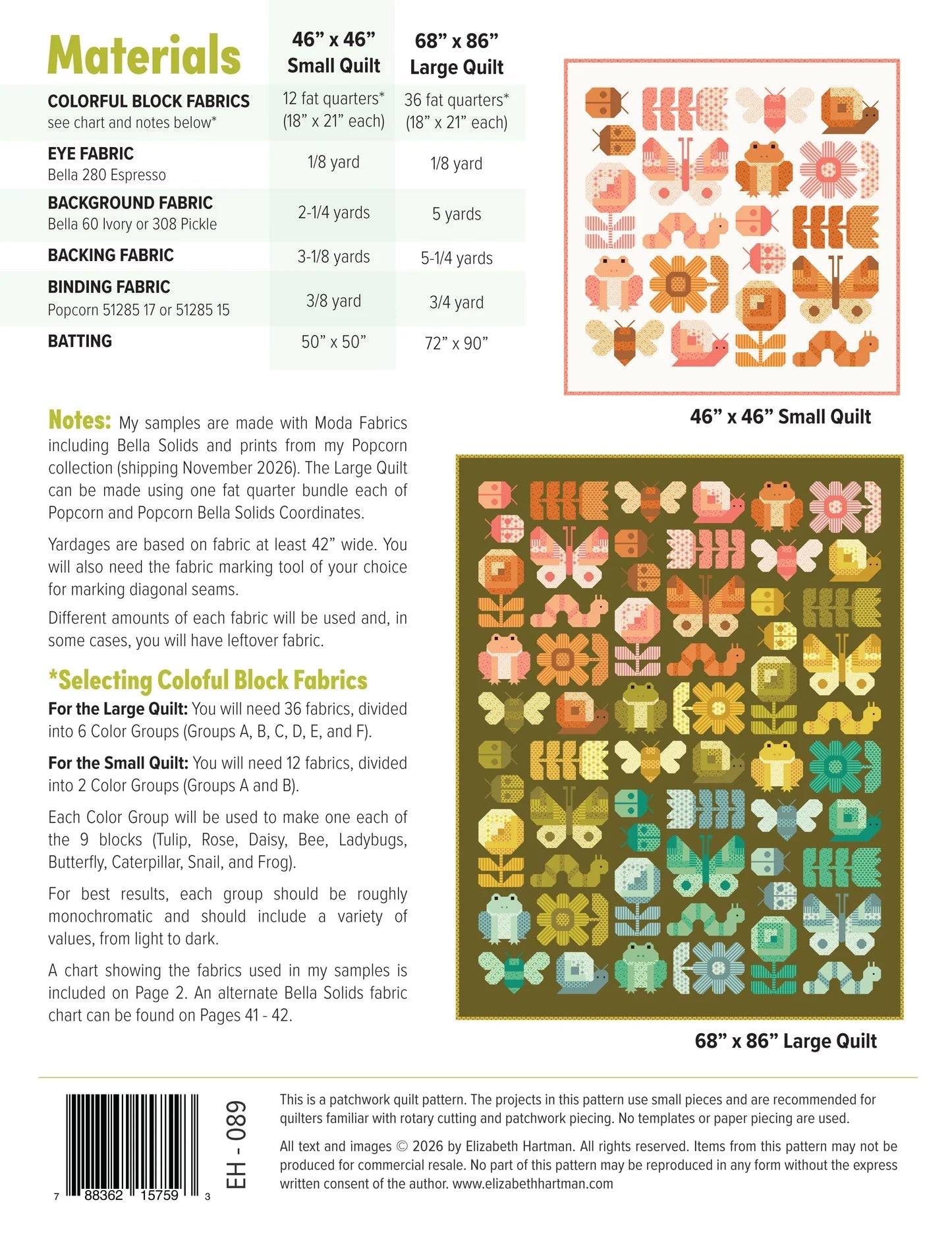 Busy Backyard Quilt Pattern (EH089) - Maple Leaf Quilting Company Ltd.