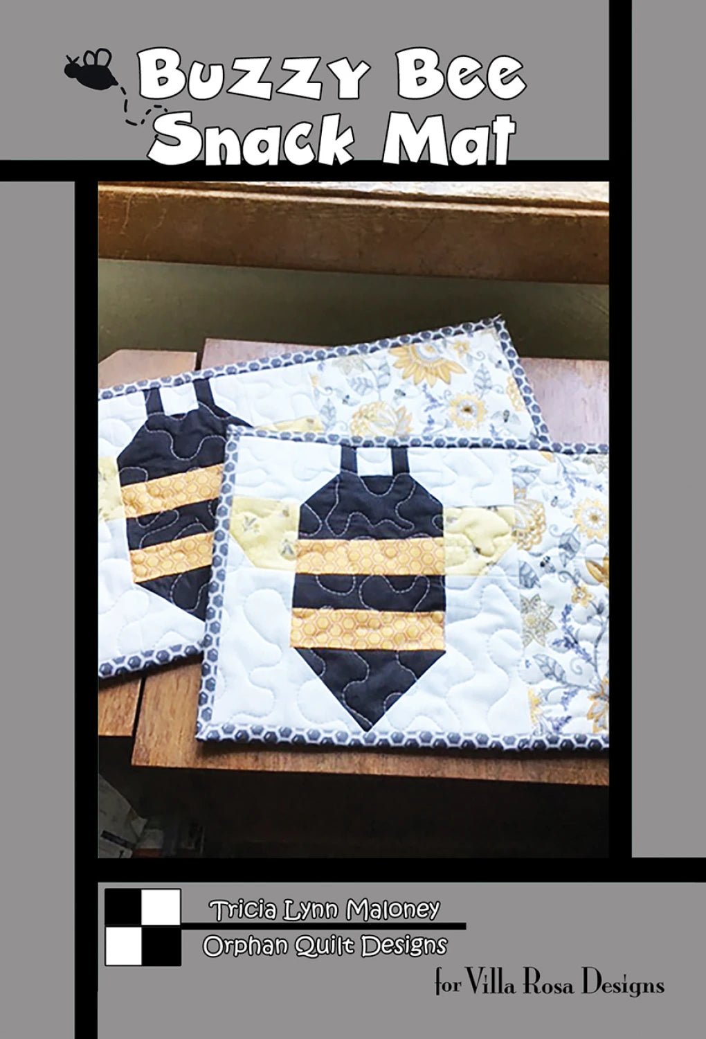 Buzzy Bee Snack Mat (VRDOQ094) - Maple Leaf Quilting Company Ltd.
