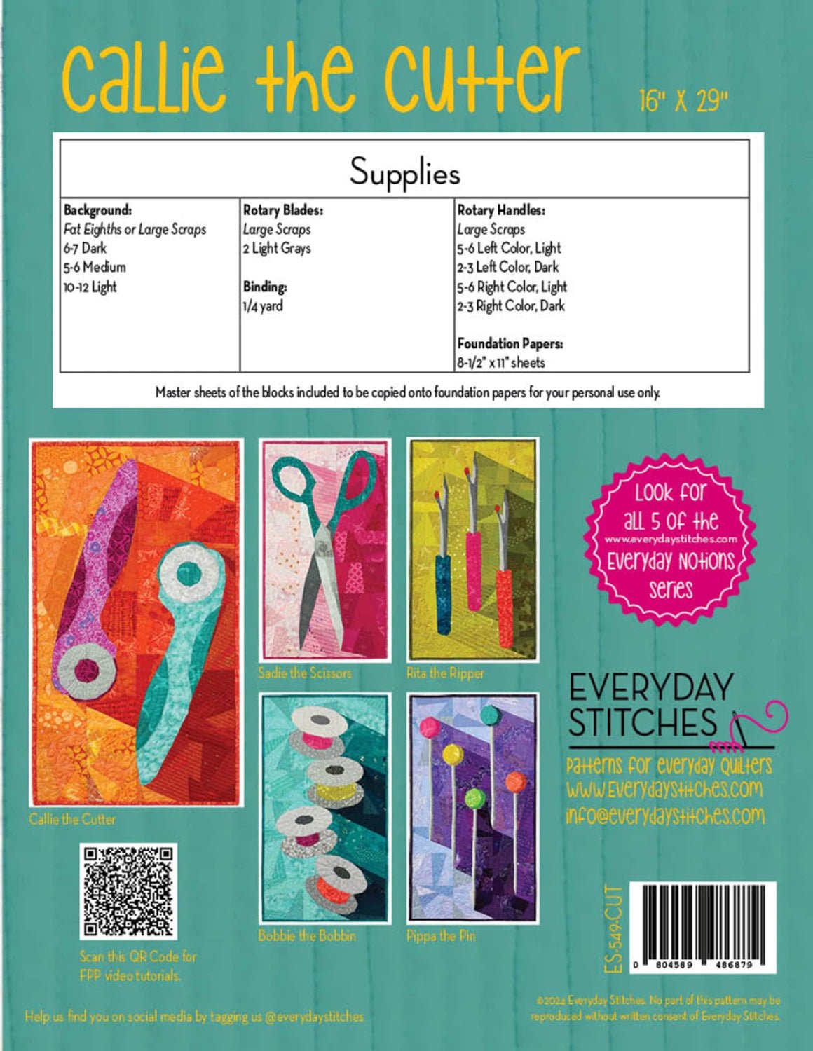 Callie the Cutter (ES - 549 - CUT) - Maple Leaf Quilting Company Ltd.