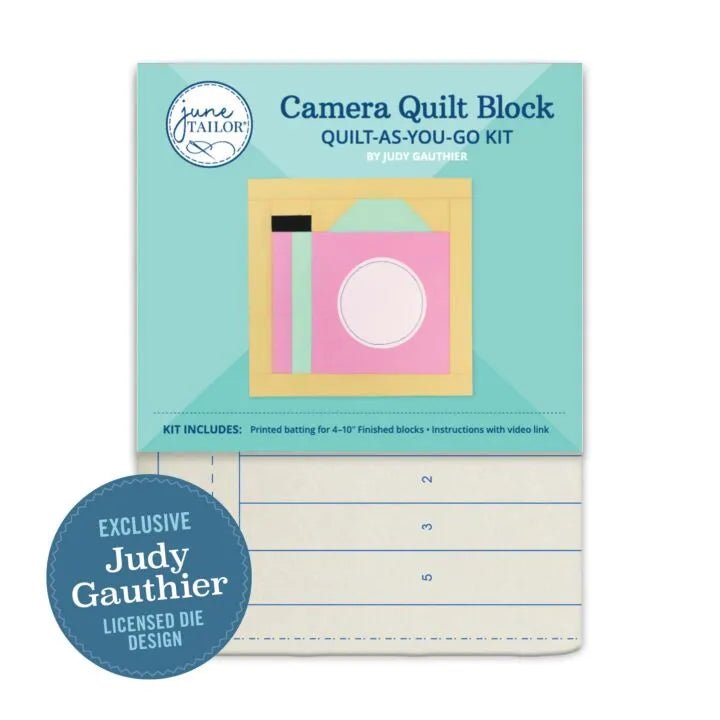 Camera Quilt Block Quilt - As - You - Go Kit by Judy Gauthier (4 - Block Pack) - Maple Leaf Quilting Company Ltd.