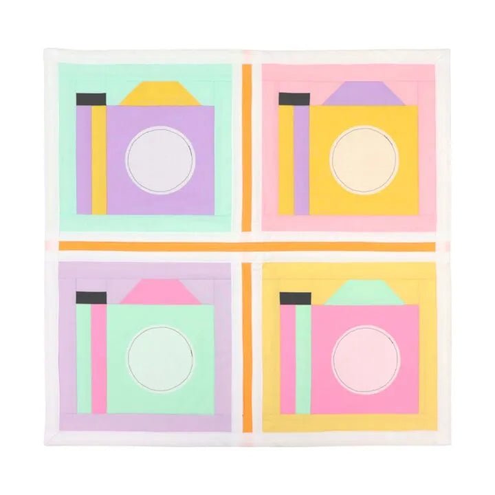 Camera Quilt Block Quilt - As - You - Go Kit by Judy Gauthier (4 - Block Pack) - Maple Leaf Quilting Company Ltd.