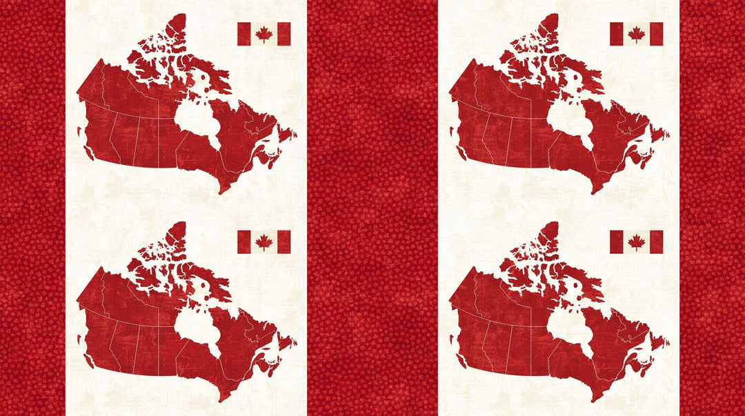 Canadian Classics 3 by Northcott - 24" x 43" Placemat Panel (C28777 - 11) - Maple Leaf Quilting Company Ltd.