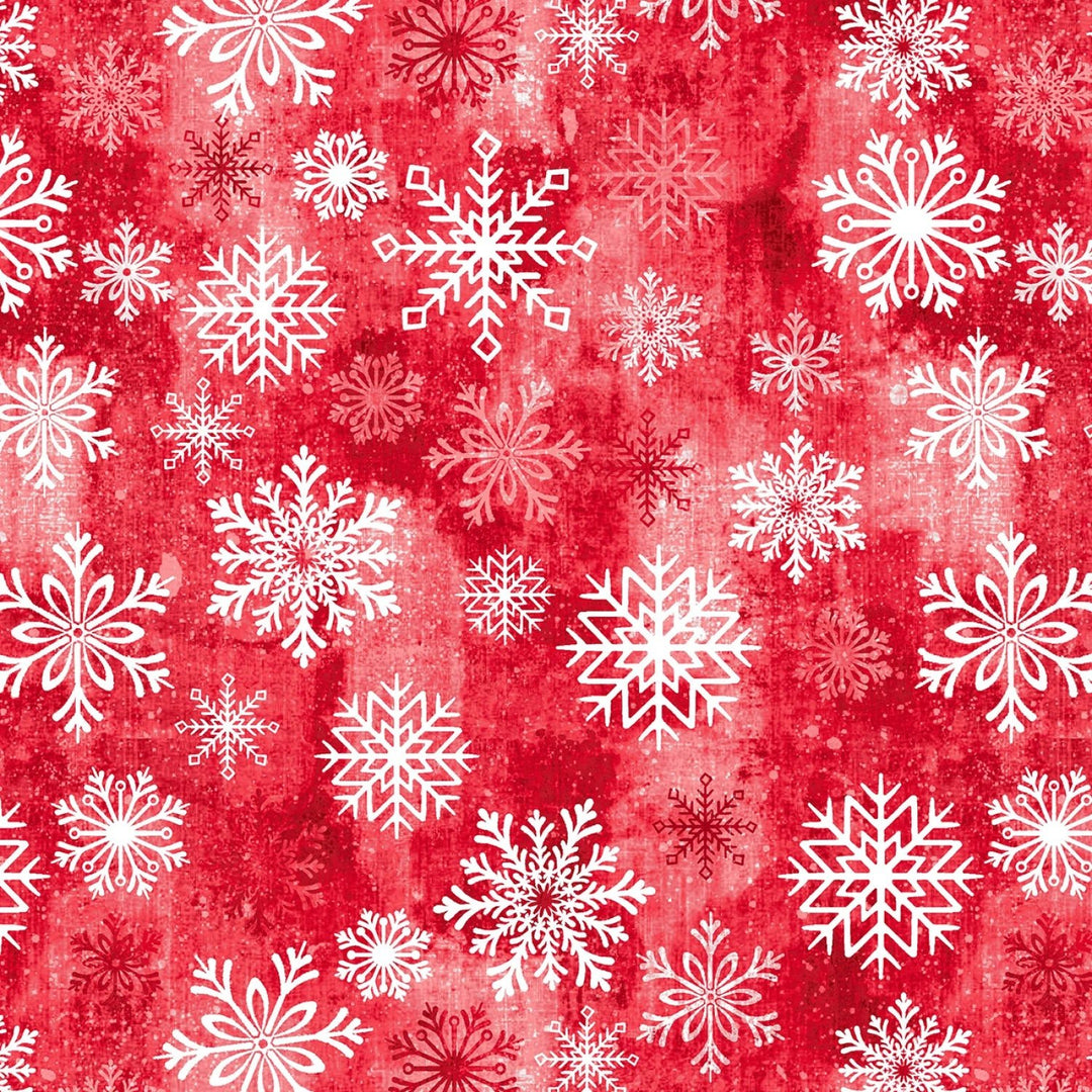 Candy Snowflake Toss | 108” Cotton (8398S - 88) - Sold in UNITS of 1/4 metre - Maple Leaf Quilting Company Ltd.