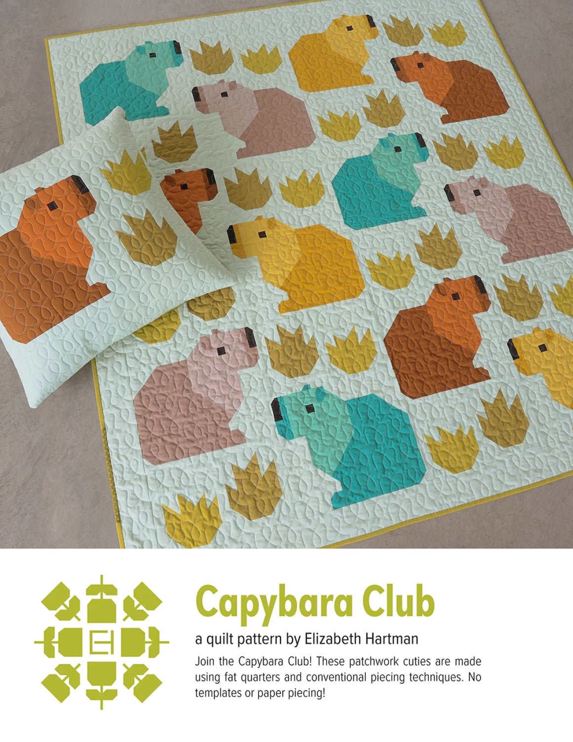 Capybara Club (EH084) - Maple Leaf Quilting Company Ltd.