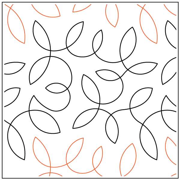 Carefree – 9” Paper Pantograph - Maple Leaf Quilting Company Ltd.