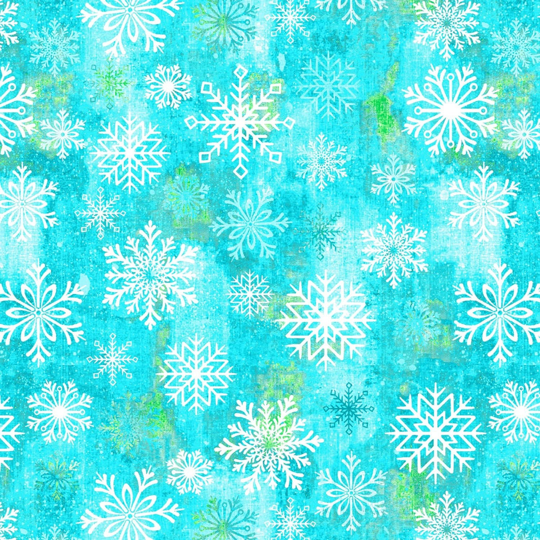 Carribean Snowflake Toss | 108” Cotton (8398S - 16) - Sold in UNITS of 1/4 metre - Maple Leaf Quilting Company Ltd.
