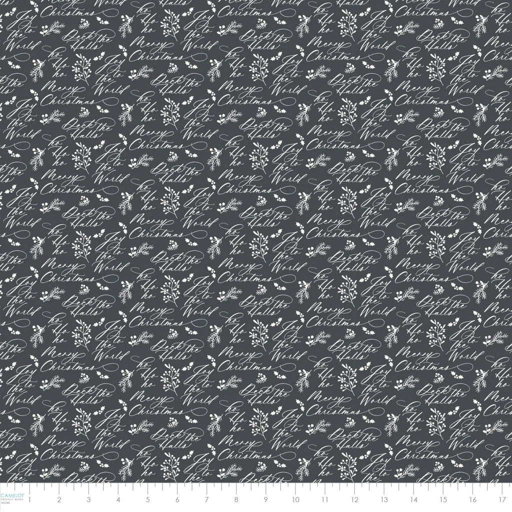 Charcoal - Holiday Wishes 44" Wide Cotton (66250503-02) 🇨🇦 - Maple Leaf Quilting Company Ltd.