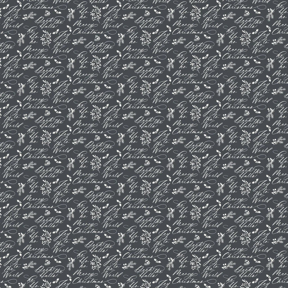 Charcoal - Holiday Wishes 44" Wide Cotton (66250503-02) 🇨🇦 - Maple Leaf Quilting Company Ltd.