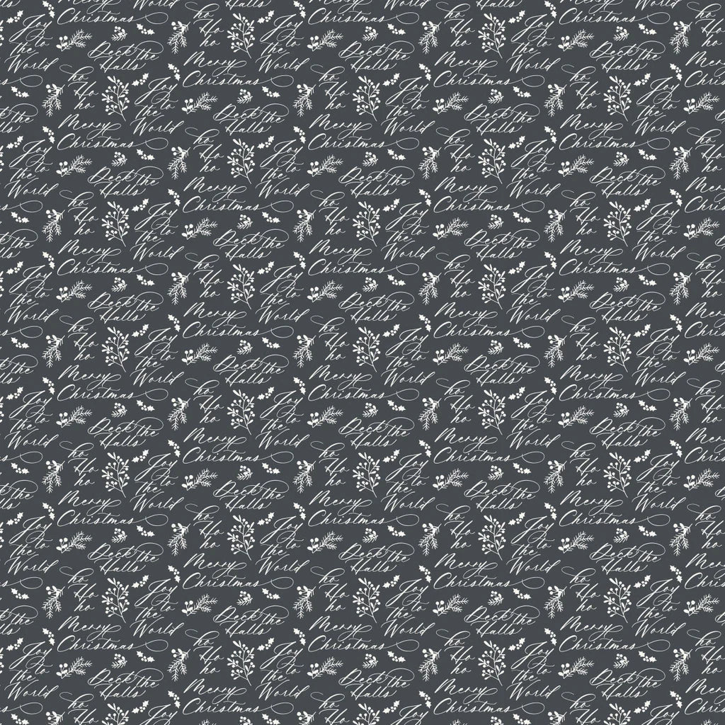 Charcoal - Holiday Wishes 44" Wide Cotton (66250503-02) 🇨🇦 - Maple Leaf Quilting Company Ltd.