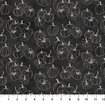 Charcoal Pumpkin Blender - Night Owl | 43/44" Cotton (DP28852 - 96) - Sold in UNITS of ¼ metre - Maple Leaf Quilting Company Ltd.