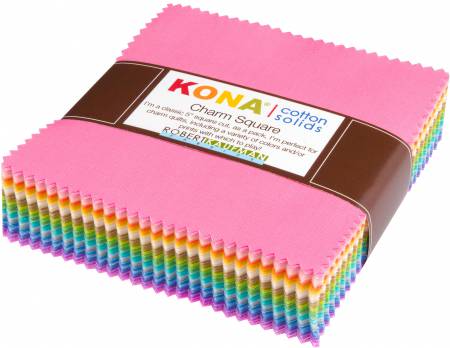 Charm Pack - 5in Squares Kona Cotton Solids - Dark Pastel Colourstory (101pcs) - Maple Leaf Quilting Company Ltd.