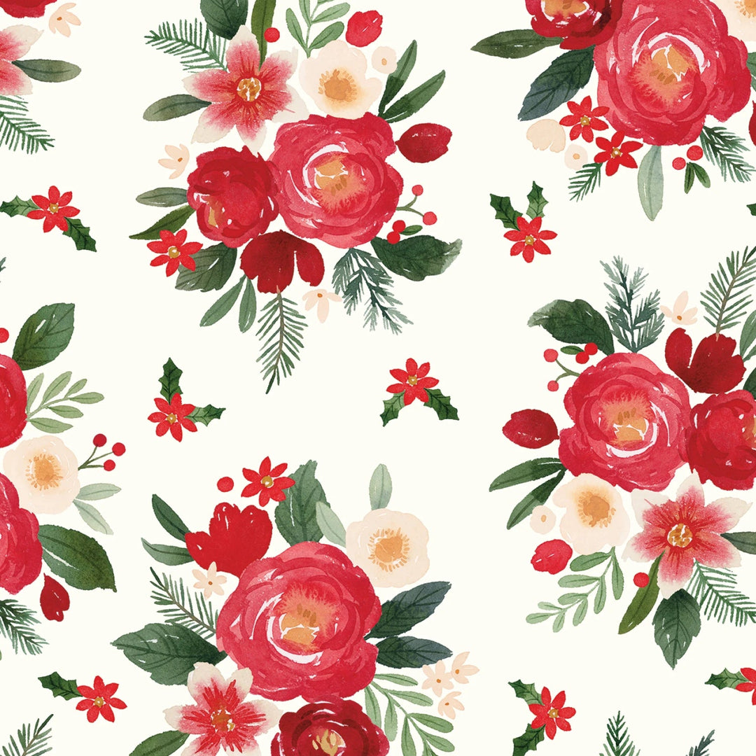 Charming Christmas - Floral Cloud | 108” Cotton (WB16358R - CLOUD) - Sold in UNITS of 1/4 metre - Maple Leaf Quilting Company Ltd.