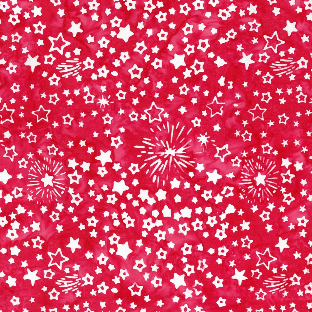 Cherry Let Freedom Reign 106" Batik (BTWB23197 - 211) - Sold in UNITS of 1/4 Metre - Maple Leaf Quilting Company Ltd.