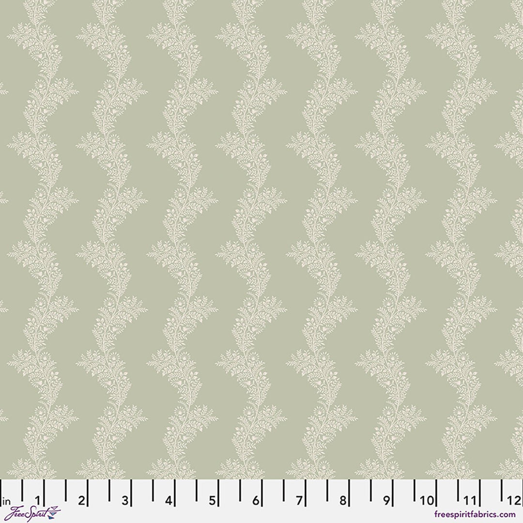 Chiswick Grove Mapperton Stripe - Pistachio | 43/44" Cotton - Maple Leaf Quilting Company Ltd.