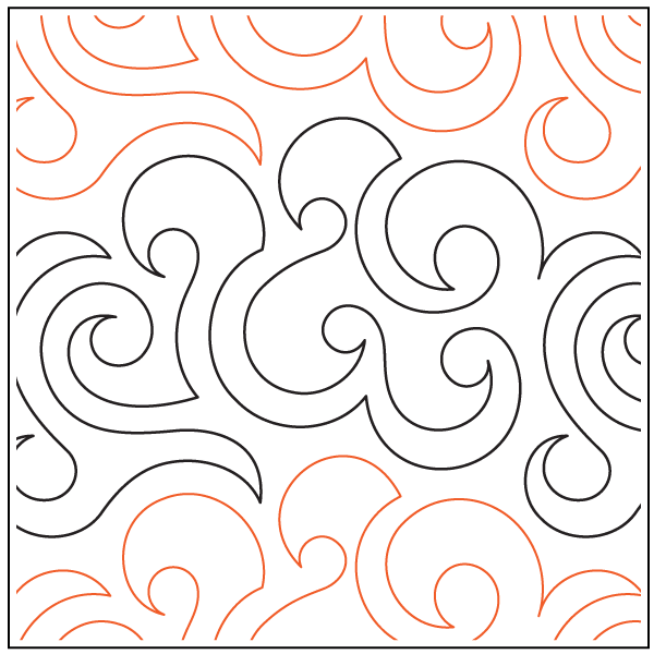 Chorus – 6.5” Paper Pantograph - Maple Leaf Quilting Company Ltd.