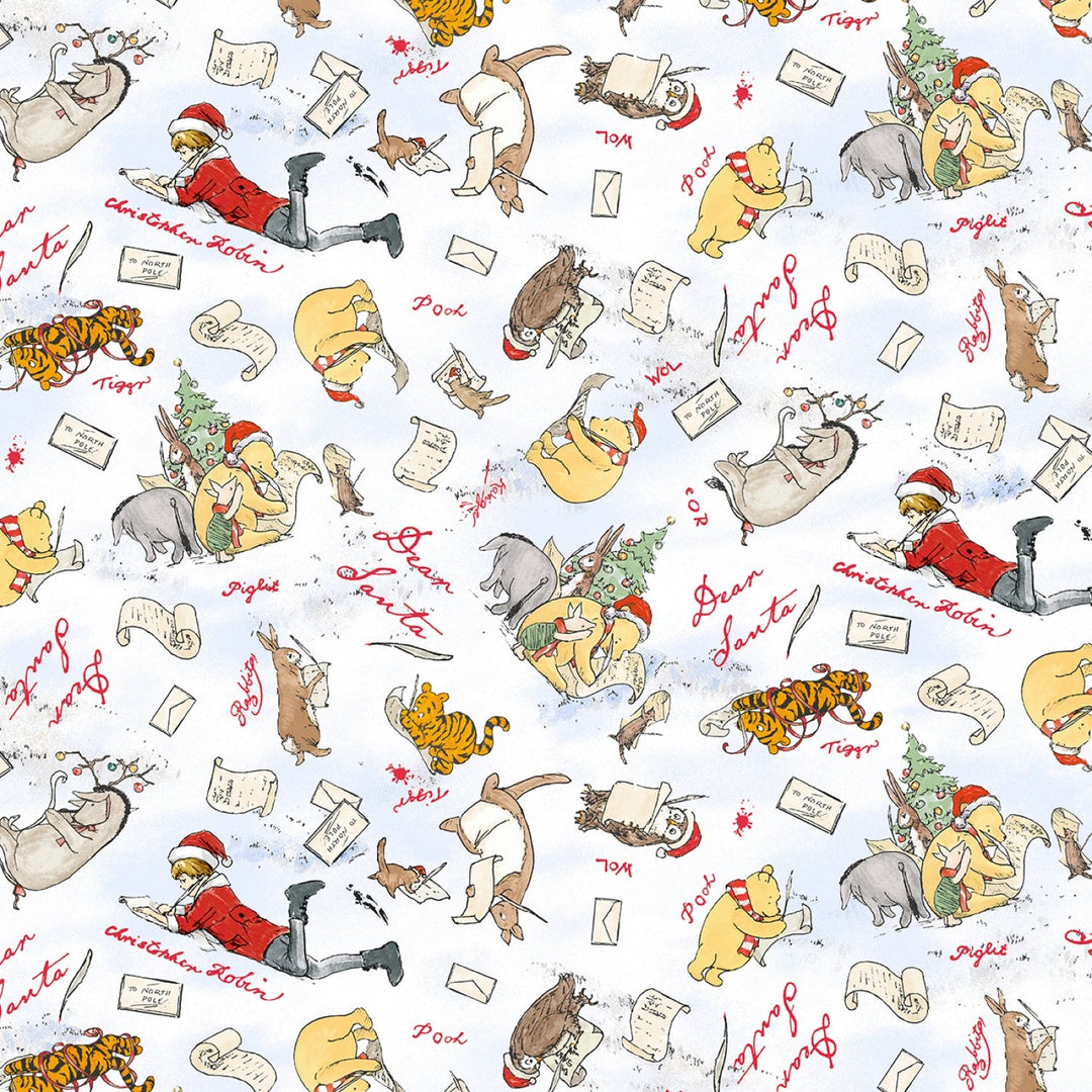 Christmas at Pooh Corner - Snow Dear Santa 12" | 44"/45"Cotton - Maple Leaf Quilting Company Ltd.