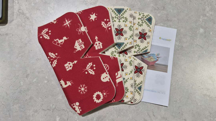 Christmas Bowl Cozy Kits (4pck) - Maple Leaf Quilting Company Ltd.