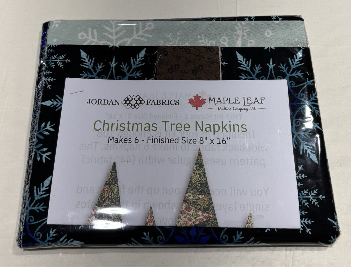 Christmas Tree Napkin - Kit (6pc set) - Maple Leaf Quilting Company Ltd.