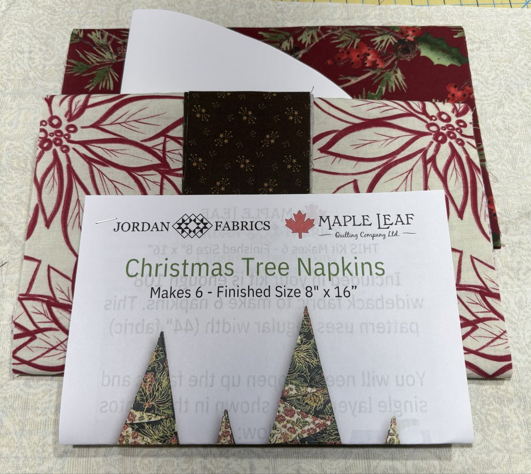 Christmas Tree Napkin - Kit (6pc set) - Maple Leaf Quilting Company Ltd.