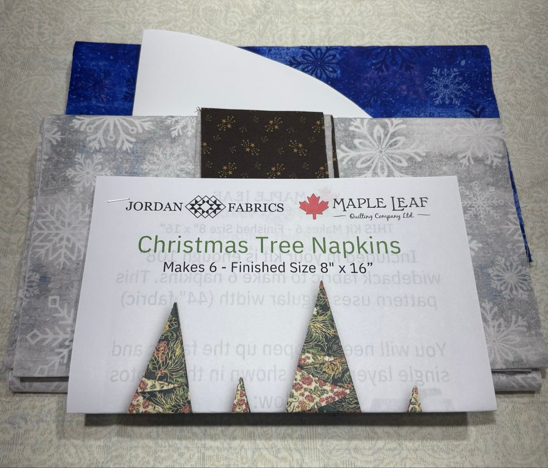 Christmas Tree Napkin - Kit (6pc set) - Maple Leaf Quilting Company Ltd.