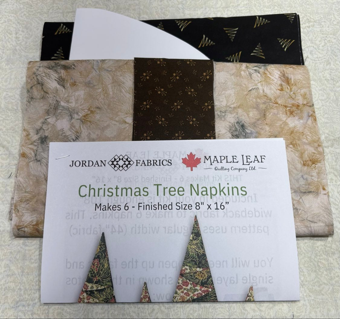 Christmas Tree Napkin - Kit (6pc set) - Maple Leaf Quilting Company Ltd.