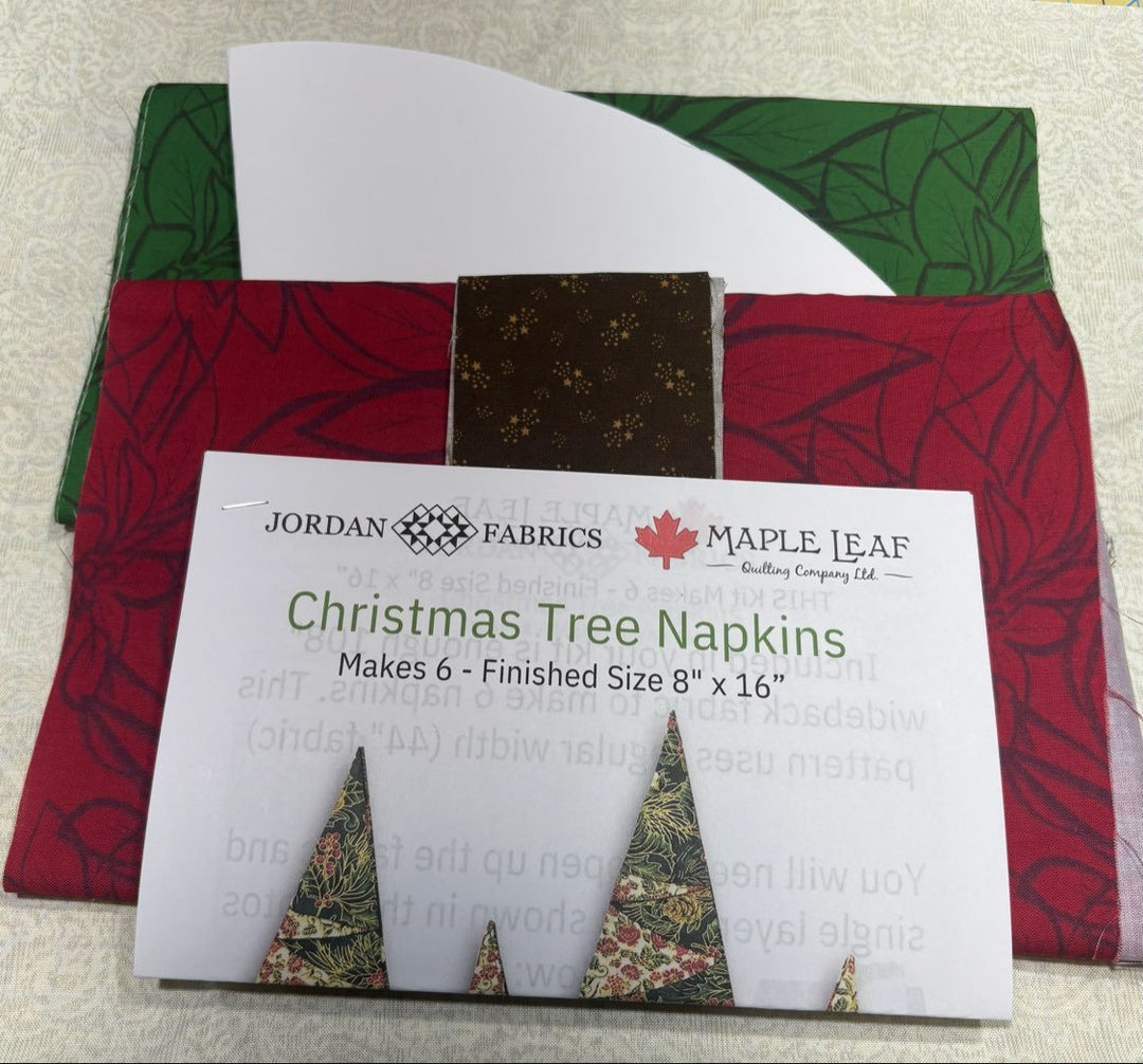 Christmas Tree Napkin - Kit (6pc set) - Maple Leaf Quilting Company Ltd.