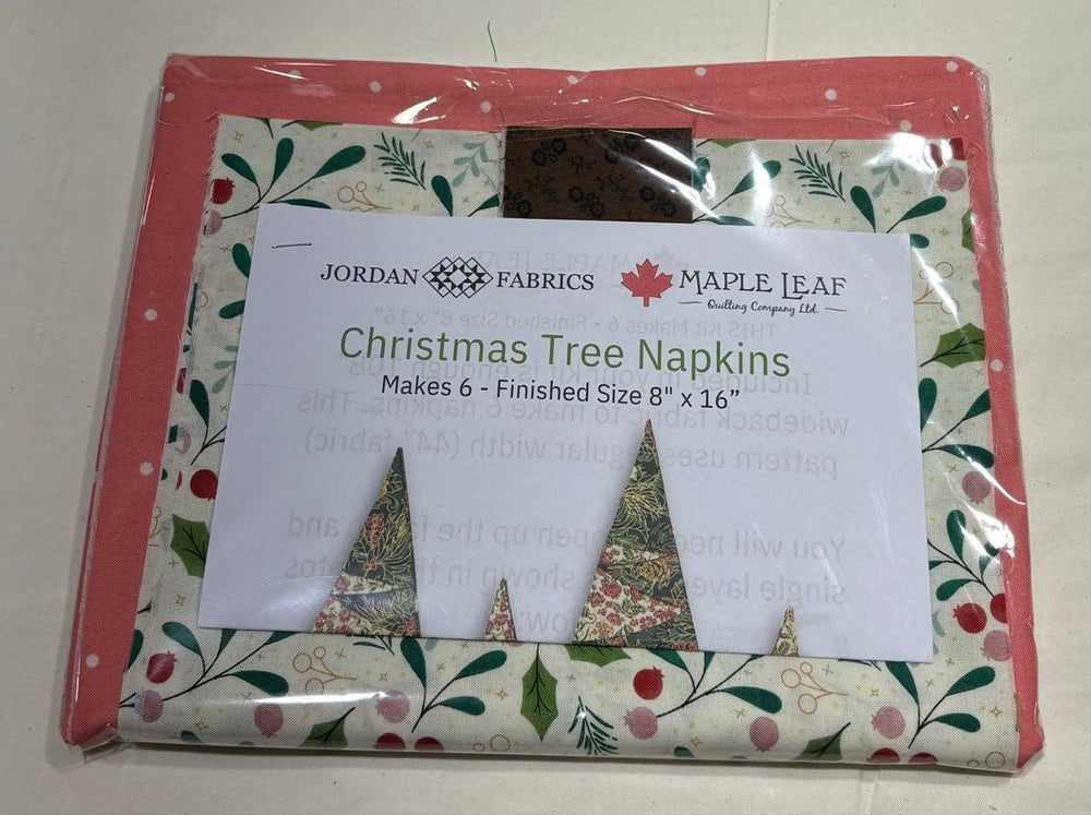 Christmas Tree Napkin - Kit (6pc set) - Maple Leaf Quilting Company Ltd.