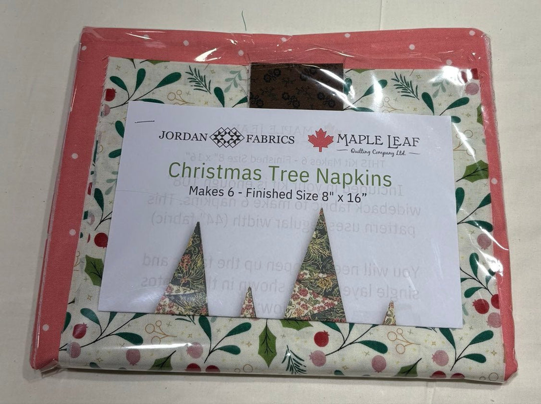 Christmas Tree Napkin - Kit (6pc set) - Maple Leaf Quilting Company Ltd.