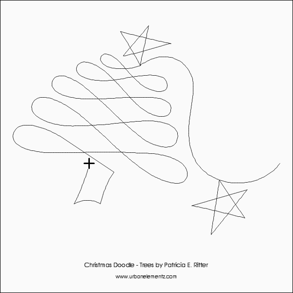 Christmas Doodle - Trees – 10” Paper Pantograph