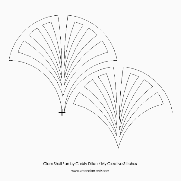 Clam Shell Fan – 9.5” Paper Pantograph - Maple Leaf Quilting Company ...