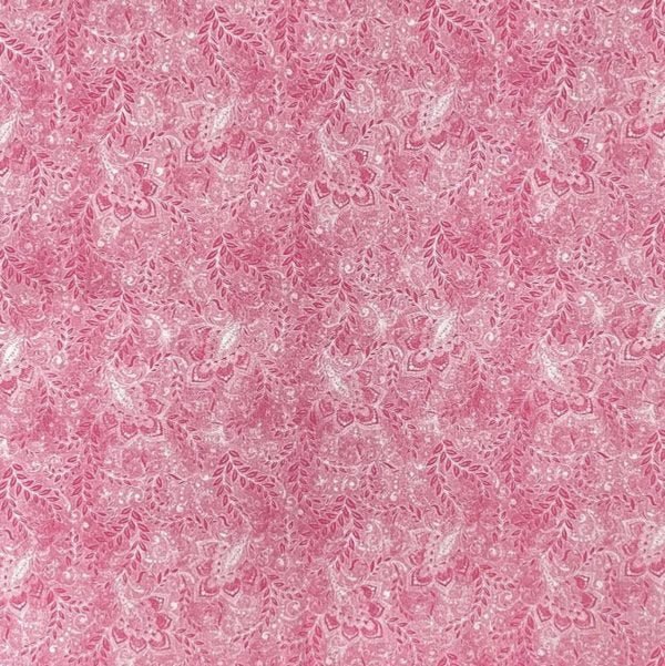 Classic - Mini Jacquard - Pink 118" Digitally Printed Cotton (1840104 ) – Sold in UNITS of ¼ metre - Maple Leaf Quilting Company Ltd.